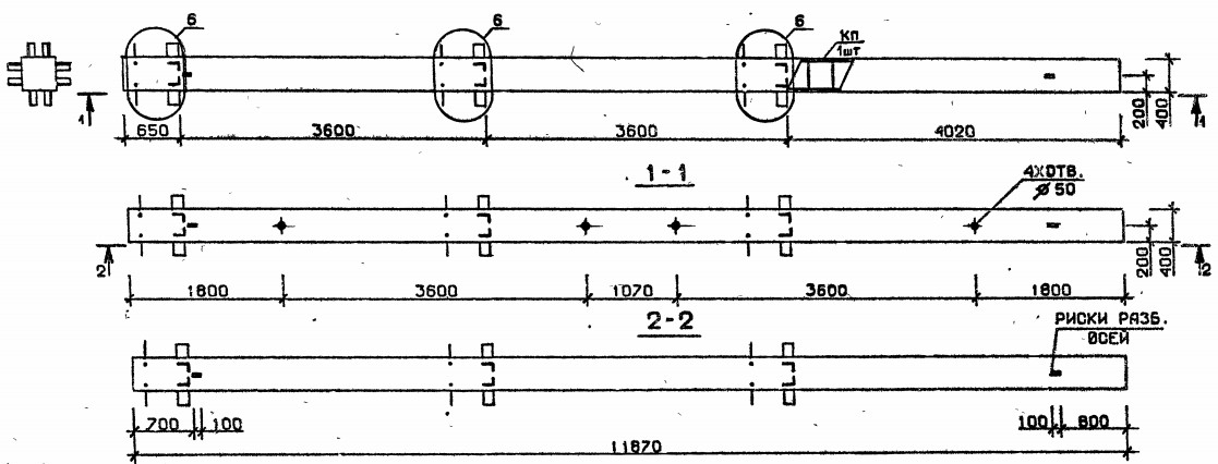 Колонна 2КБ 36.119-5-с Серия 1.020.1-2с/89