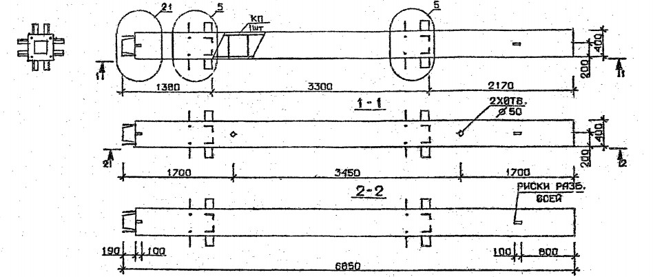 Колонна 2КН 33.69-6 Серия 1.020.1-2с/89